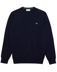 Lacoste - Hoodies & Sweatvesten ,Blauw ,Katoen Cotton Fleece Hoodie - Lyst