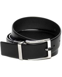 Guess - Accessoires ,Zwart ,Leer Milano Saffiano Leren Riem - Lyst