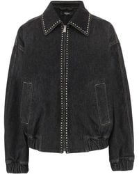 Versace - Jas Van Katoen Ritssluiting Versiering Met Studs - Lyst