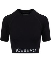 Iceberg - Logo crop top - Lyst