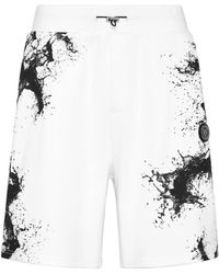 Philipp Plein - Fitness ,Wit ,Katoen Jogging Shorts Splash - Lyst