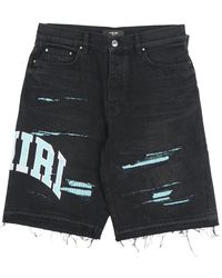 Amiri - Logo Varsity Denim Bermuda Shorts - Lyst