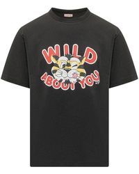 KENZO - Tops ,Zwart ,Katoen Wild Tiger T-Shirt - Lyst