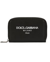 Dolce & Gabbana - Portafogli con zip e stampa del logo - Lyst