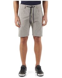AT.P.CO - Shorts a righe in cotone stretch alvin - Lyst