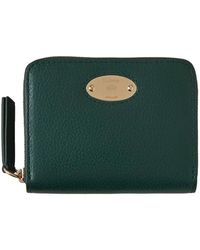 Mulberry - Accessoires ,Groen ,Leer Moderne Leren Portemonnee Met Rits - Lyst