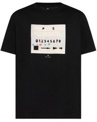 Paul Smith - T-Shirt Met Kleurrijke Print - Lyst