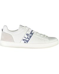 Napapijri - Weißer polyester sneaker mit schnürsenkeln und logo - Lyst