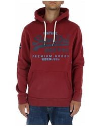 Superdry - Bedruckter Bordeaux Sweatshirt Herbst/Winter - Lyst