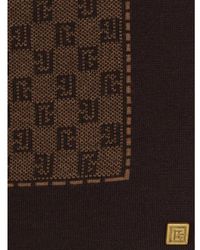 Balmain - Monogrammed Fine Knit Scarf - Lyst