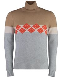 Malo - Truien & Vesten ,Veelkleurig ,Kasjmier Luxe Cashmere Turtleneck Sweater - Lyst