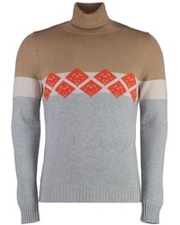Malo - Truien & Vesten ,Veelkleurig ,Kasjmier Luxe Cashmere Turtleneck Sweater - Lyst