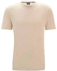 BOSS - T-Shirt Met Ronde Hals Van Katoen - Lyst