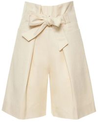TOTEME - Tie-Waist Short Pants - Lyst