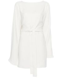 P.A.R.O.S.H. - Kleedjes ,Parosh Kleedjes Cream - Lyst
