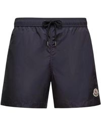 Moncler - Logo Patch Zwemshorts - Lyst