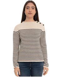 Weekend by Maxmara - Truien & Vesten ,Veelkleurig ,Katoen Wkdquadro Trui Met Ronde Hals - Lyst