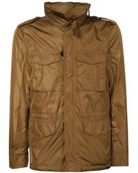 Aspesi - Jassen ,Bruin ,Nylon Multi-Pocket Nylon Jas - Lyst