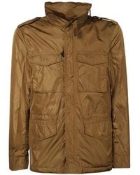 Aspesi - Jassen ,Bruin ,Nylon Multi-Pocket Nylon Jas - Lyst