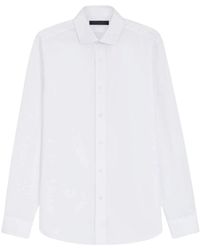 HUGO - Overhemden ,Wit ,Katoen H-David Slim-Fit Katoenen Overhemd - Lyst