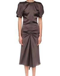Victoria Beckham - Top Met Gedrapeerde Mouwen - Lyst