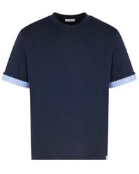 Paolo Pecora - Geripptes crew-neck t-shirt, oversize-passform - Lyst
