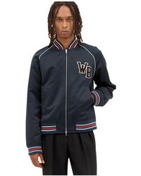 Wales Bonner - Jassen ,Zwart ,Polyester Marvel Logo Bomberjack - Lyst