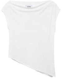 Alpha Studio - Tops ,Wit ,Katoen Barca Boot Neck Top - Lyst