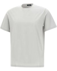 Herno - Tops ,Grijs ,Katoen Superfijn Katoenen Stretch T-Shirt - Lyst
