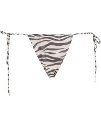 MC2 Saint Barth - Zebra Print Lurex Bikini Broekje - Lyst
