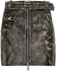 Gestuz - Rokken ,Zwart ,Leer Leren Rok Gzrylee - Lyst