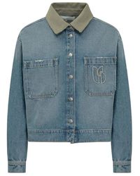 Ba&sh - Jassen ,Blauw ,Katoen Vigilio Jacket - Lyst