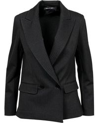 Pennyblack - Grauer jersey-blazer mit steppnähten - Lyst