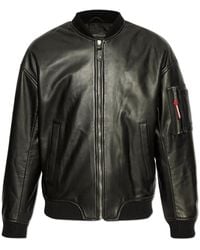 DSquared² - Leren Bomberjack - Lyst