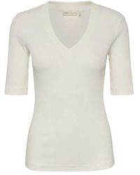 Inwear - Basic T-Shirt Aus Weicher Rippbaumwolle - Lyst