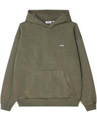 Obey - Hoodies & Sweatvesten ,Groen ,Katoen Lowercase Pigment Hoodie - Lyst