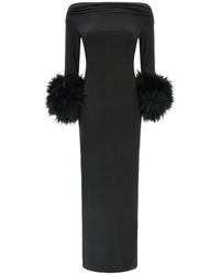 ANDAMANE - Kleedjes ,Zwart ,Polyester Tyla Lange Jurk - Lyst