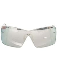 Frankie Morello - Accessoires ,Grijs ,Shield Zonnebril Met Grijze Spiegellens - Lyst