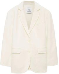 Anine Bing - Blazer in lana e cashmere bianco - Lyst