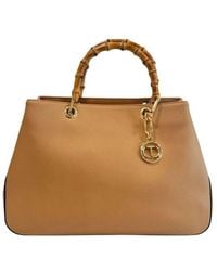 Twinset - Pu Leder Handtasche Mit Henkeln Und Reißverschluss - Lyst