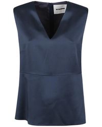 Jil Sander - Sleeveless tops - Lyst