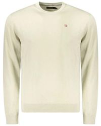 Napapijri - Beiger Baumwoll Herren Pullover - Lyst