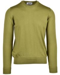 Alpha Studio - Truien & Vesten ,Groen ,Wol Pullover Met Ronde Hals - Lyst