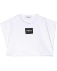 Dondup - Logo patch cropped top - Lyst