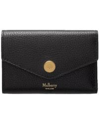 Mulberry - Accessoires ,Zwart ,Leer Folded Multi-Card Wallet - Lyst