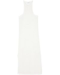 Calvin Klein - Vestido blanco de punto con espalda nadadora - Lyst