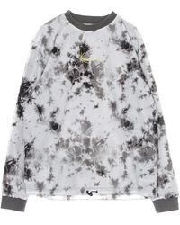 Karlkani - Hoodies & Sweatvesten ,Grijs ,Polyester Pixelprint Crew Sweatshirt Met Tie-Dye Print - Lyst