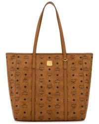 MCM - Borsa della spesa in tela toni - Lyst