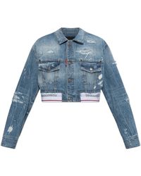 DSquared² - Denimjas Met Vintage-Effect - Lyst