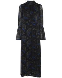 Bruuns Bazaar - Luipaardprint Jurk Met Mesh Overlay - Lyst